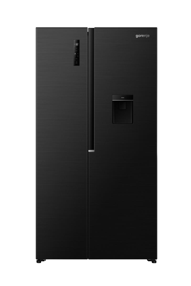 SIDE-BY-SIDE 91,1/178,6/61,5 cm NRS917E41BXWD  - Schwarz, Metall (91,1/178,6/61,5cm) - Gorenje