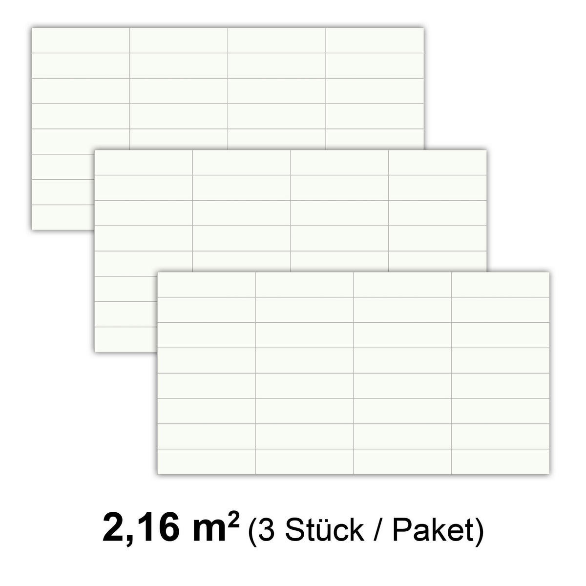 WANDPANEEL Revêt Design-Wandfliesen 3 Stück Hellgrau, Weiß Hochglanz  - Weiß Hochglanz/Hellgrau, MODERN, Kunststoff (120/60/0,37cm)