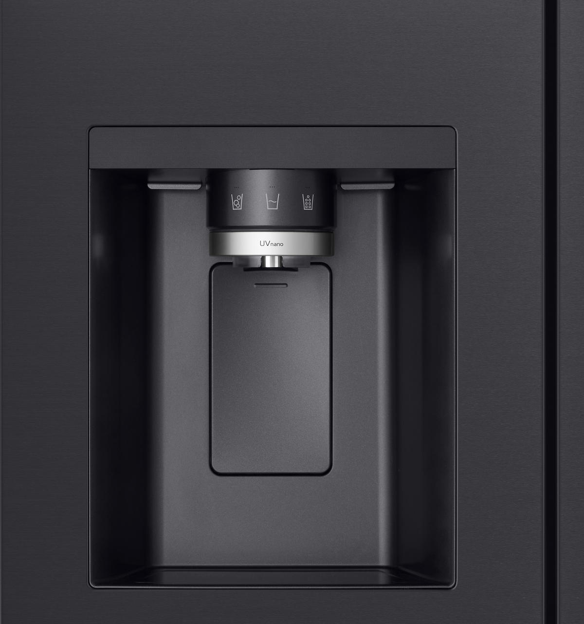 SIDE-BY-SIDE 91,3/179/73,5 cm GSLE91EVAB  - Schwarz, Trend, Glas/Kunststoff (91,3/179/73,5cm) - LG