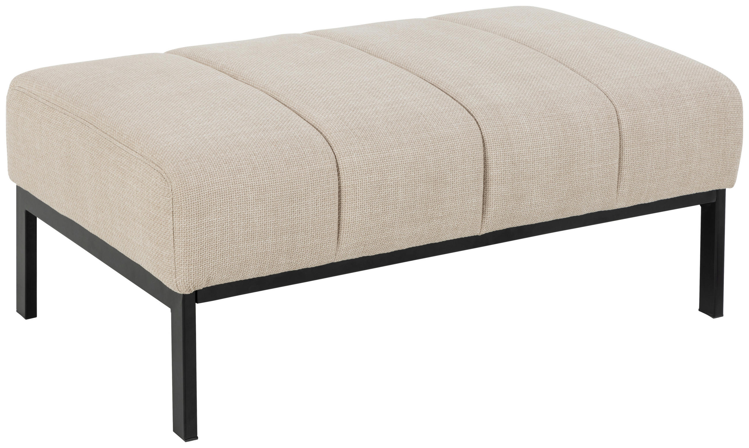 PALL i textil beige  - beige/svart, Klassisk, metall/textil (100/41/61cm) - Carryhome