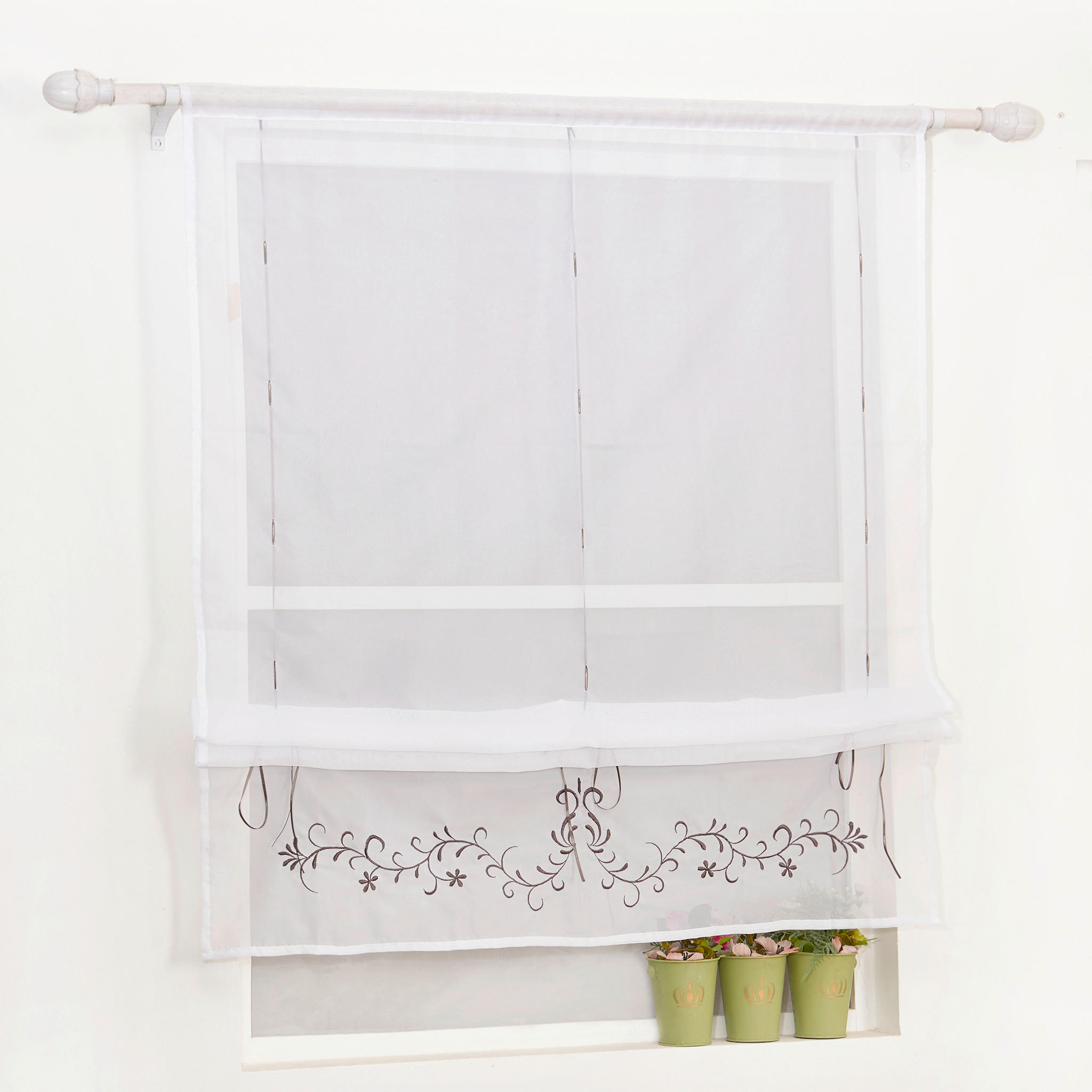 FALTROLLO  transparent  80/140 cm    - Weiß/Grau, Basics, Textil (80/140cm)