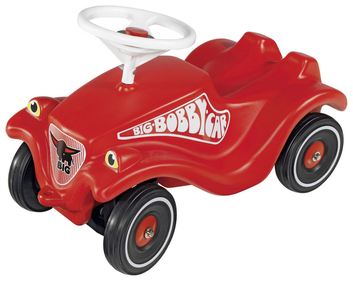 RUTSCHFAHRZEUG Bobby Car-Set inkl. Schuhschoner und Flüsterräder  - Rot/Schwarz, Basics, Kunststoff/Metall (58/30/38cm) - BIG
