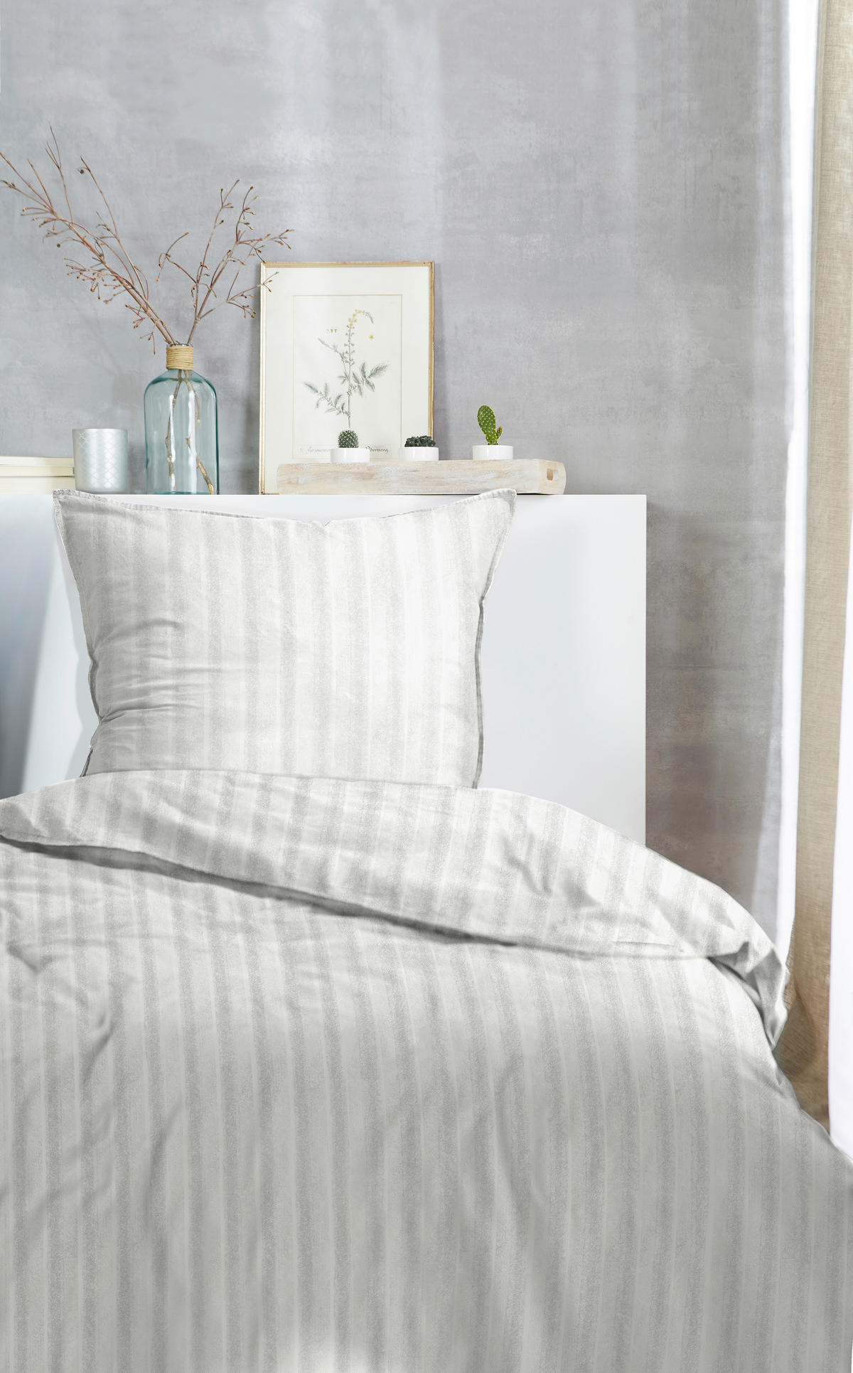 BETTWÄSCHE Renforcé 155/220 cm  - Grau, Basics, Textil (155/220cm)