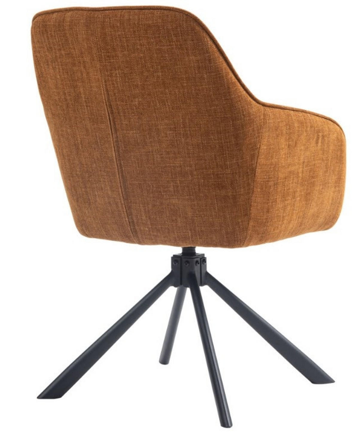 STOL MED ARMSTÖD chenille  - svart/rostfärgad, Design, metall/textil (59/87/65cm) - Niels Andersson