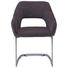 SCHWINGSTUHL Lederlook, Webstoff Braun, Chromfarben - Chromfarben/Braun, Design, Textil/Metall (59/79/60cm) - Ti`me