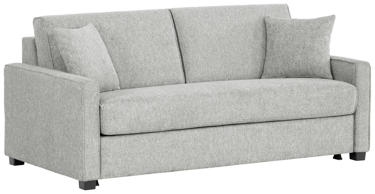 SCHLAFSOFA in Textil Grau  - Schwarz/Grau, Design, Kunststoff/Textil (186/83/100cm) - Livetastic