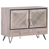 KOMMODE Amalfi  in 100/75/35 cm  - Anthrazit/Naturfarben, Design, Holz/Holzwerkstoff (100/75/35cm)
