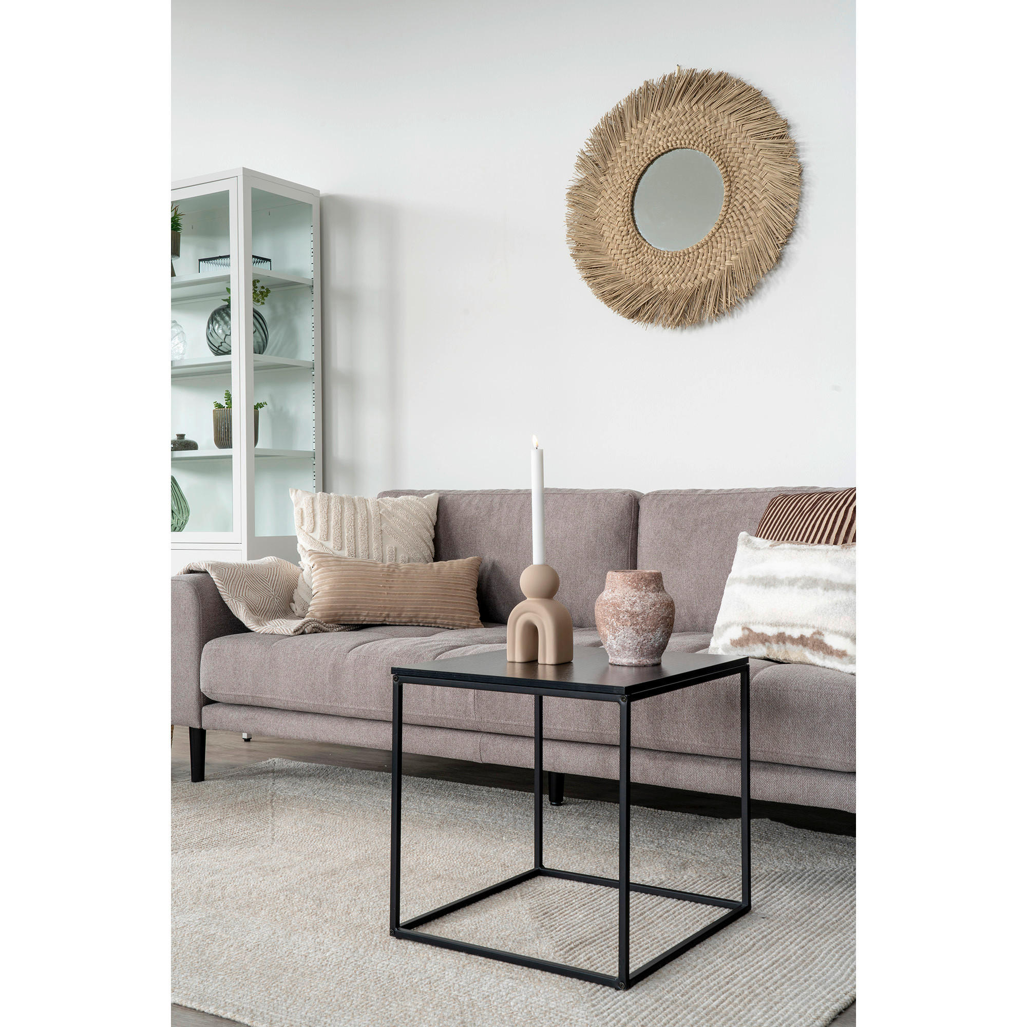 BEISTELLTISCH in Holzwerkstoff 45/45/45 cm  - Schwarz, Basics, Holzwerkstoff/Metall (45/45/45cm)