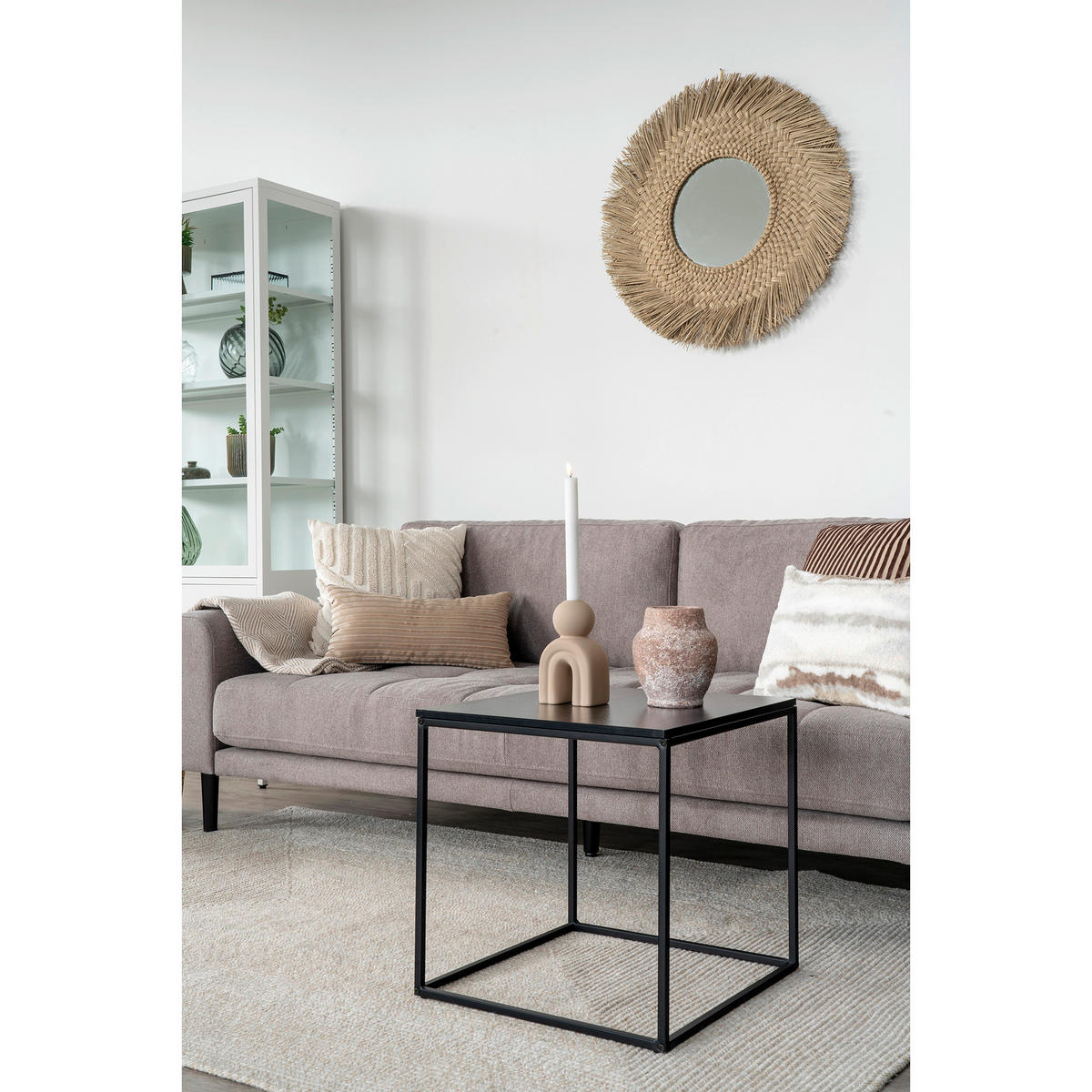 BEISTELLTISCH in Holzwerkstoff 45/45/45 cm  - Schwarz, Basics, Holzwerkstoff/Metall (45/45/45cm)