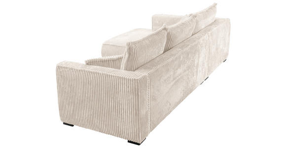 ECKSOFA Creme Cord  - Creme/Schwarz, MODERN, Holz/Textil (208/322cm) - Carryhome