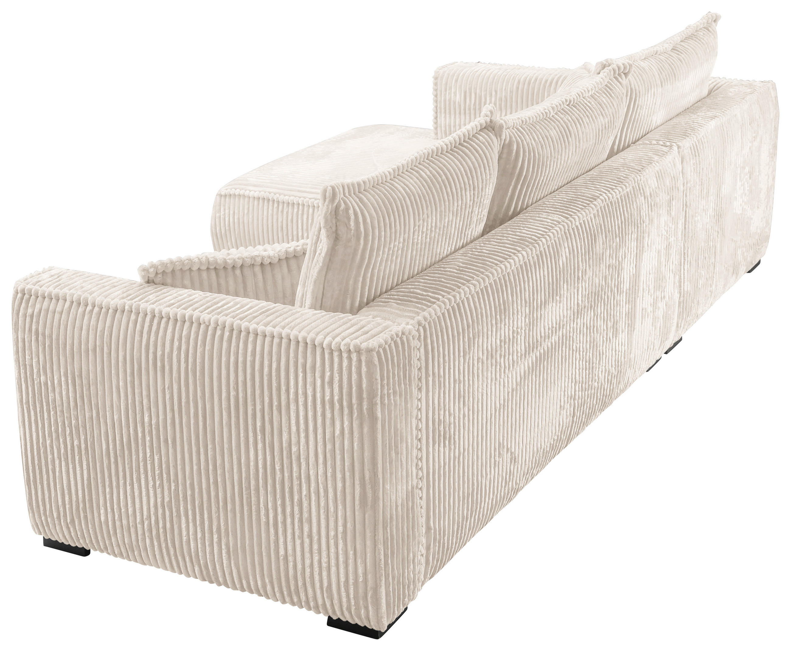 Thumbnail - Carryhome Ecksofa, Creme, Textil, Buche, Hartholz, 3-Sitzer, Füllung: Polyurethan (Pur), Silikon,Polyurethan (Pur), Sili...