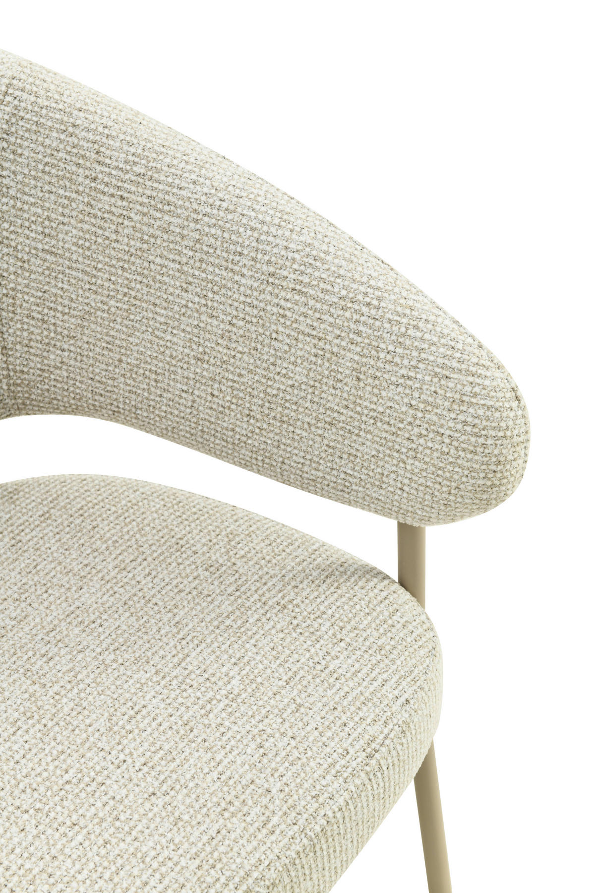 ARMLEHNSTUHL   Leinenoptik  - Beige, Design, Textil/Metall (60/81/62cm) - Carryhome