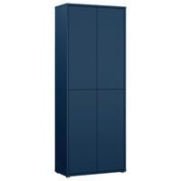 SCHUHSCHRANK Dunkelblau  - Dunkelblau/Grau, MODERN, Holzwerkstoff/Kunststoff (74,5/191,9/34,9cm) - Modern Living
