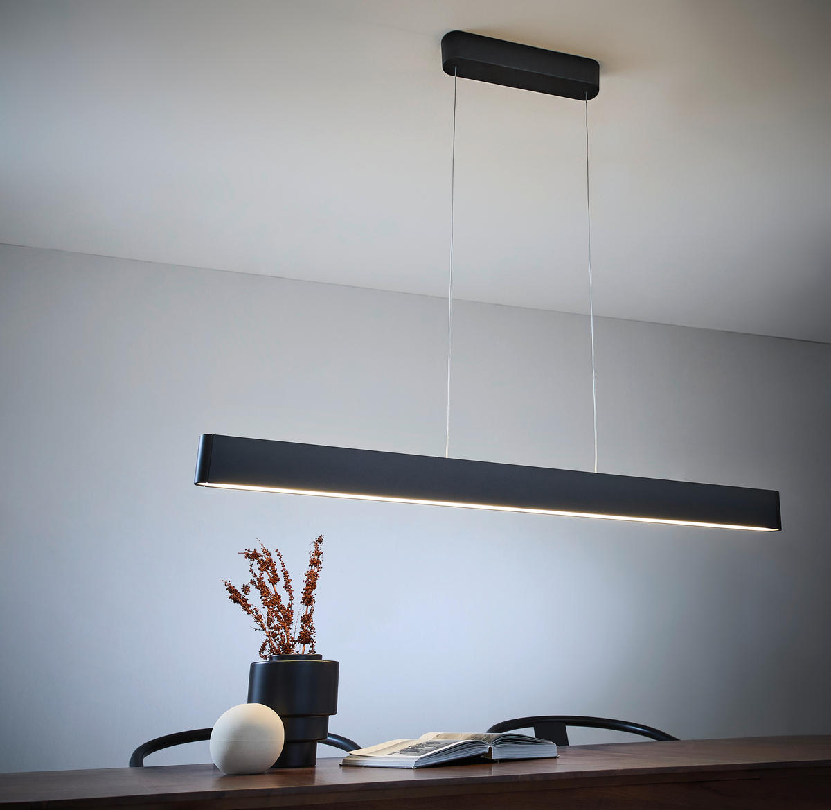 LED-HÄNGELEUCHTE Ensis Hue White & Color 9/4/129,8 cm  - Schwarz, Design, Kunststoff/Metall (9/4/129,8cm) - Philips HUE