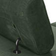 ECKSOFA Dunkelgrün Flachgewebe Rücken echt, Kopfteilverstellung, Sitzvorzug  - Dunkelgrün/Schwarz, MODERN, Textil/Metall (210/258cm) - Landscape