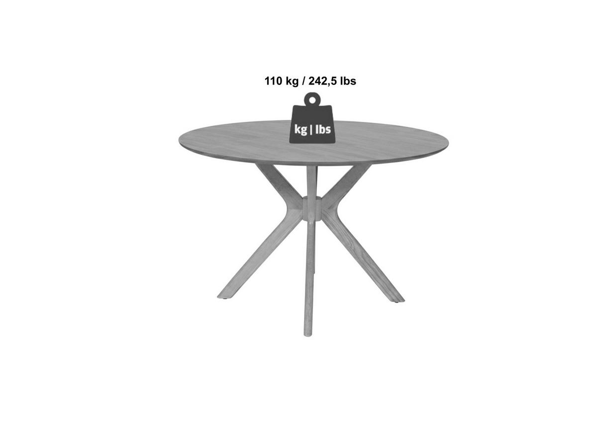 ESSTISCH 115/115/75,5 cm Echtholz  Holz in verschiedenen Holzdekoren erhältlich rund Eichefarben  - Eichefarben, KONVENTIONELL, Holz (115/115/75,5cm) - MID.YOU