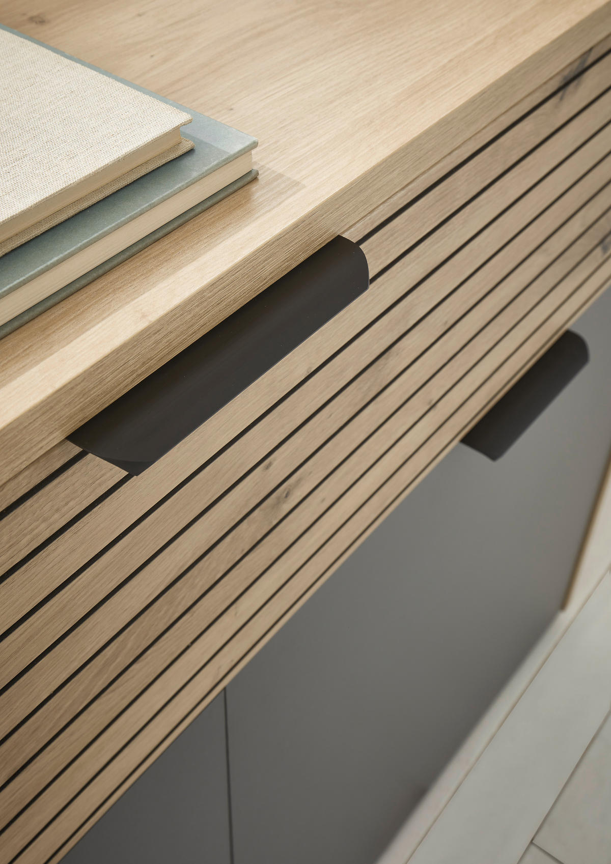 SIDEBOARD  in 125/92/38 cm  - Schwarz/Graphitfarben, KONVENTIONELL, Holzwerkstoff/Kunststoff (125/92/38cm) - Ti'me