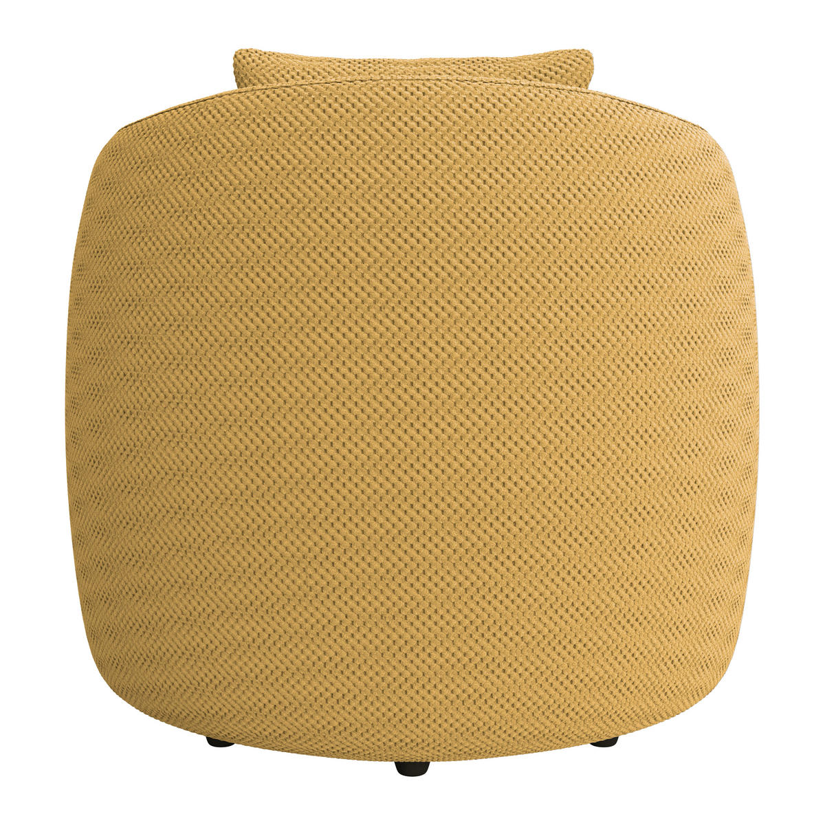SESSEL in Velours, Struktur Senfgelb  - Senfgelb/Schwarz, MODERN, Kunststoff/Textil (81/74/81cm) - Livetastic