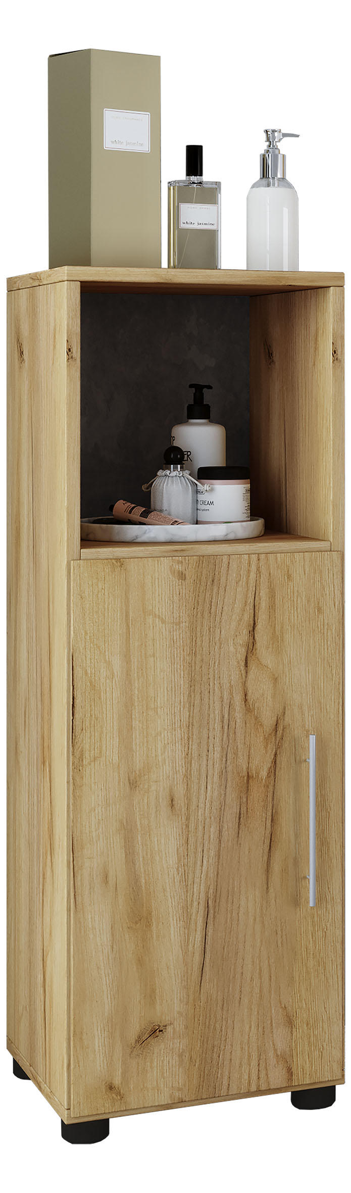 UNTERSCHRANK 31/93/30 cm   - Honigeiche/Silberfarben, Basics, Holzwerkstoff/Kunststoff (31/93/30cm) - MID.YOU