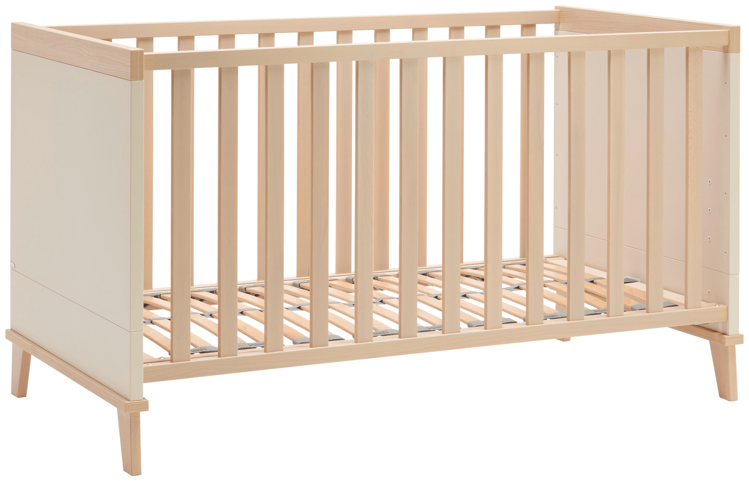 RÁCSOS KISÁGY MALIO  - bézs, Basics, faalapú anyag/fa (144,6/76,2/83,3cm) - Paidi