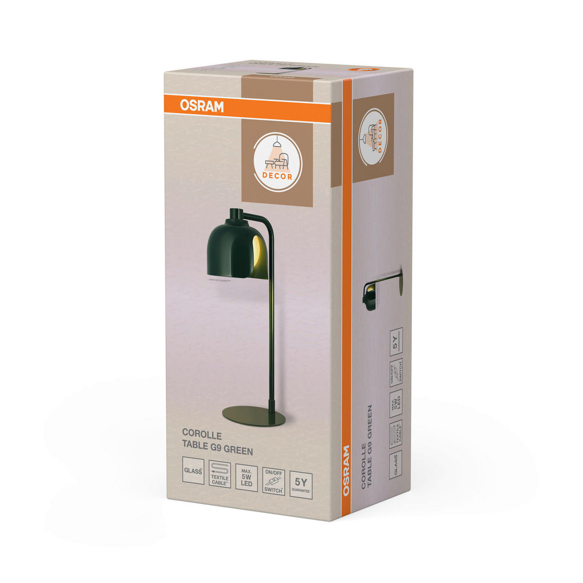 TISCHLEUCHTE 15/20/40 cm   - Grün, Basics, Glas/Metall (15/20/40cm) - Osram