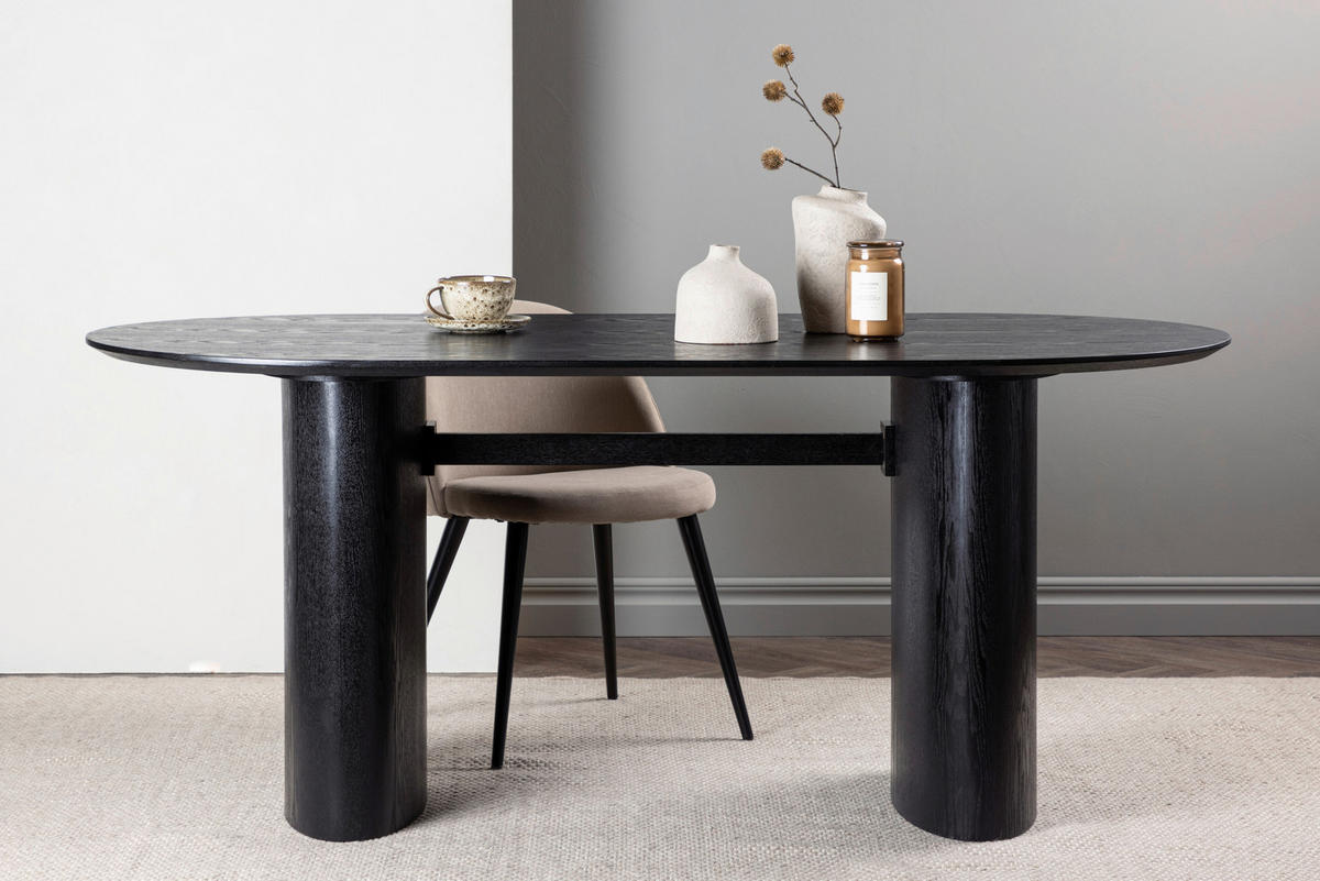 ESSTISCH in Holzwerkstoff 180/90/75 cm  - Schwarz, Design, Holzwerkstoff (180/90/75cm) - Livetastic