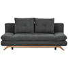 SCHLAFSOFA Webstoff Dunkelbraun  - Dunkelbraun/Buchefarben, KONVENTIONELL, Holz/Textil (205/86/94cm) - Carryhome