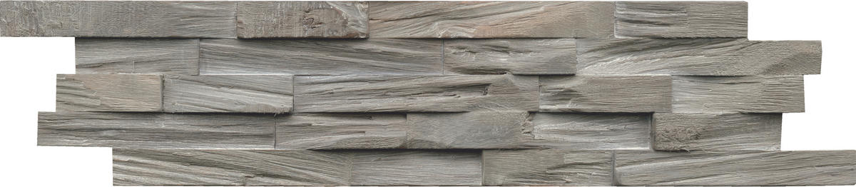 WANDVERKLEIDUNG - Grau, Basics, Holz (61/15/2cm)