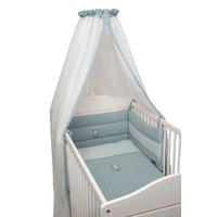 GITTERBETTSET Froschkönig  - Hellgrün, Basics, Textil (100/135cm) - Bebe's Collection