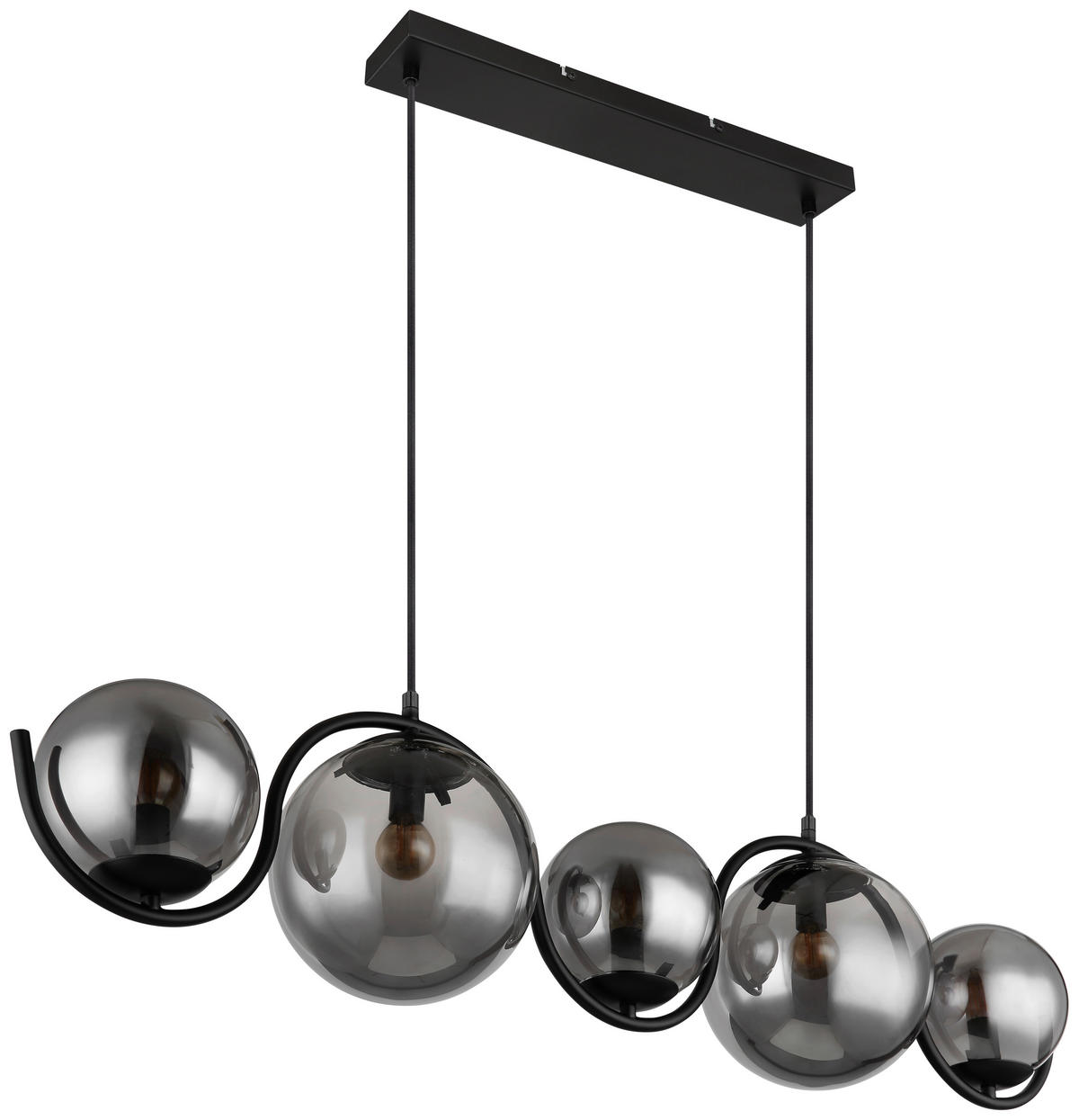 VISEČA SVETILKA     100/20/120 cm         E14 - črna, Basics, kovina/steklo (100/20/120cm) - Globo