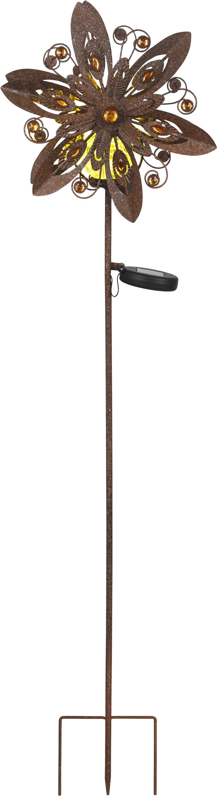 SOLCELLSLAMPA - rostfärgad, Trend, metall/glas (32/17,5cm) - Ambia Garden