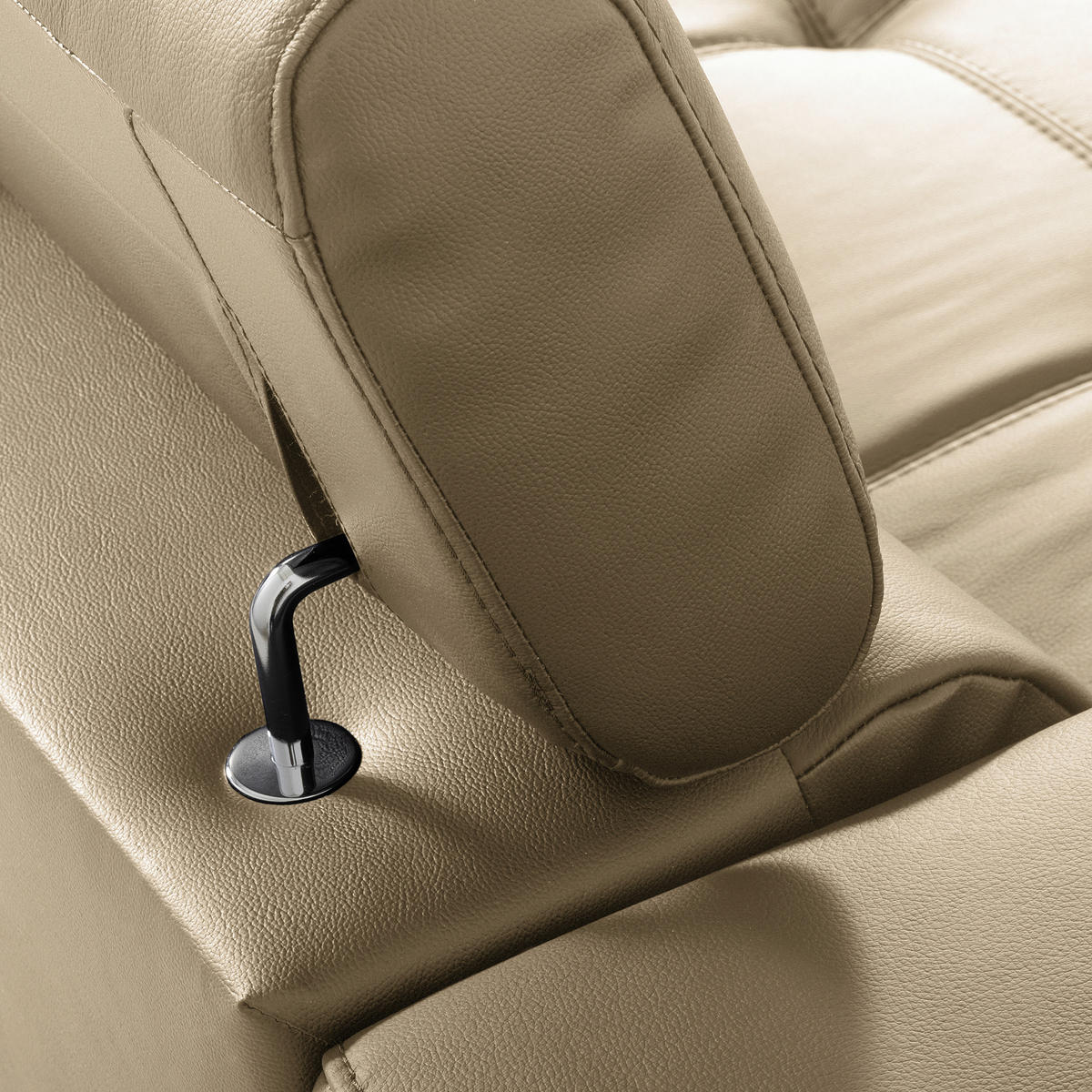 ECKSOFA Hellgrau Echtleder Lederlook  - Hellgrau/Schwarz, Design, Leder/Textil (247/173cm) - Livetastic