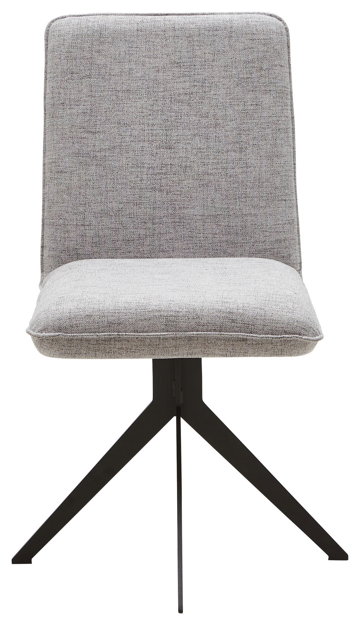 STUHL  in Stahl Webstoff  - Hellgrau/Schwarz, Design, Textil/Metall (46,5/87/64cm) - Voleo