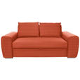SCHLAFSOFA  in Orange  - Chromfarben/Orange, Design, Holz/Textil (199/92/97cm) - Hom`in