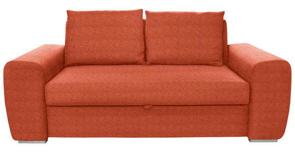 SCHLAFSOFA  in Orange  - Chromfarben/Orange, Design, Holz/Textil (199/92/97cm) - Hom`in