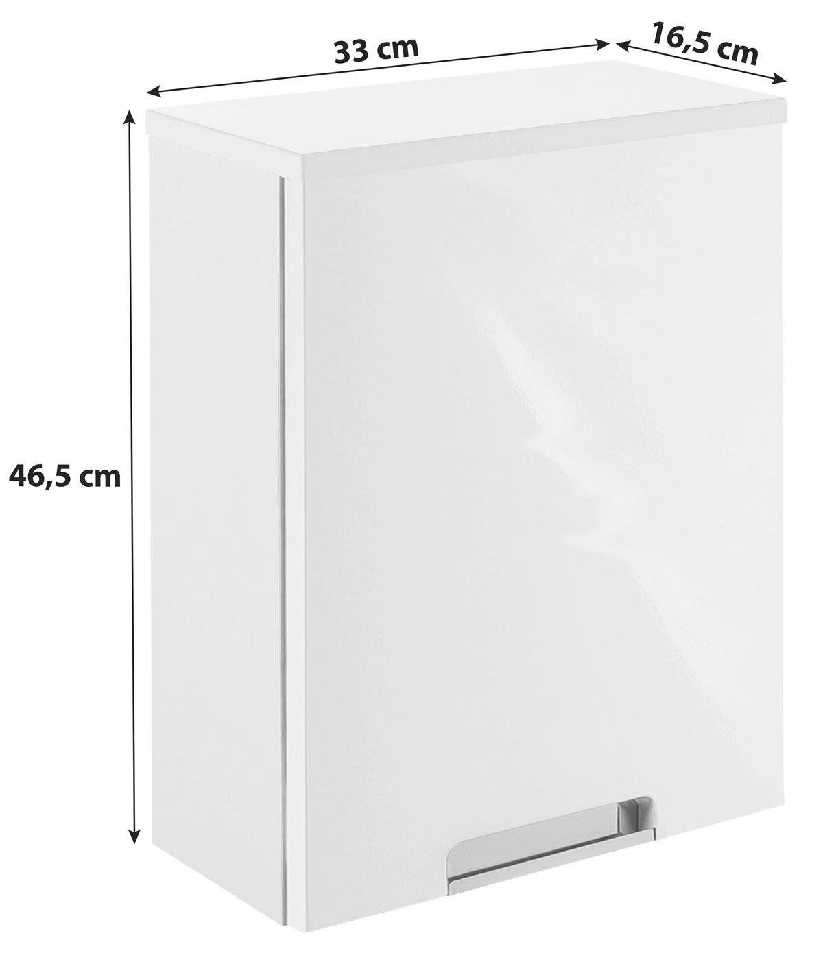 HÄNGESCHRANK 33,0/46,5/16,5 cm  - Chromfarben/Eichefarben, MODERN, Holzwerkstoff/Metall (33,0/46,5/16,5cm) - MID.YOU