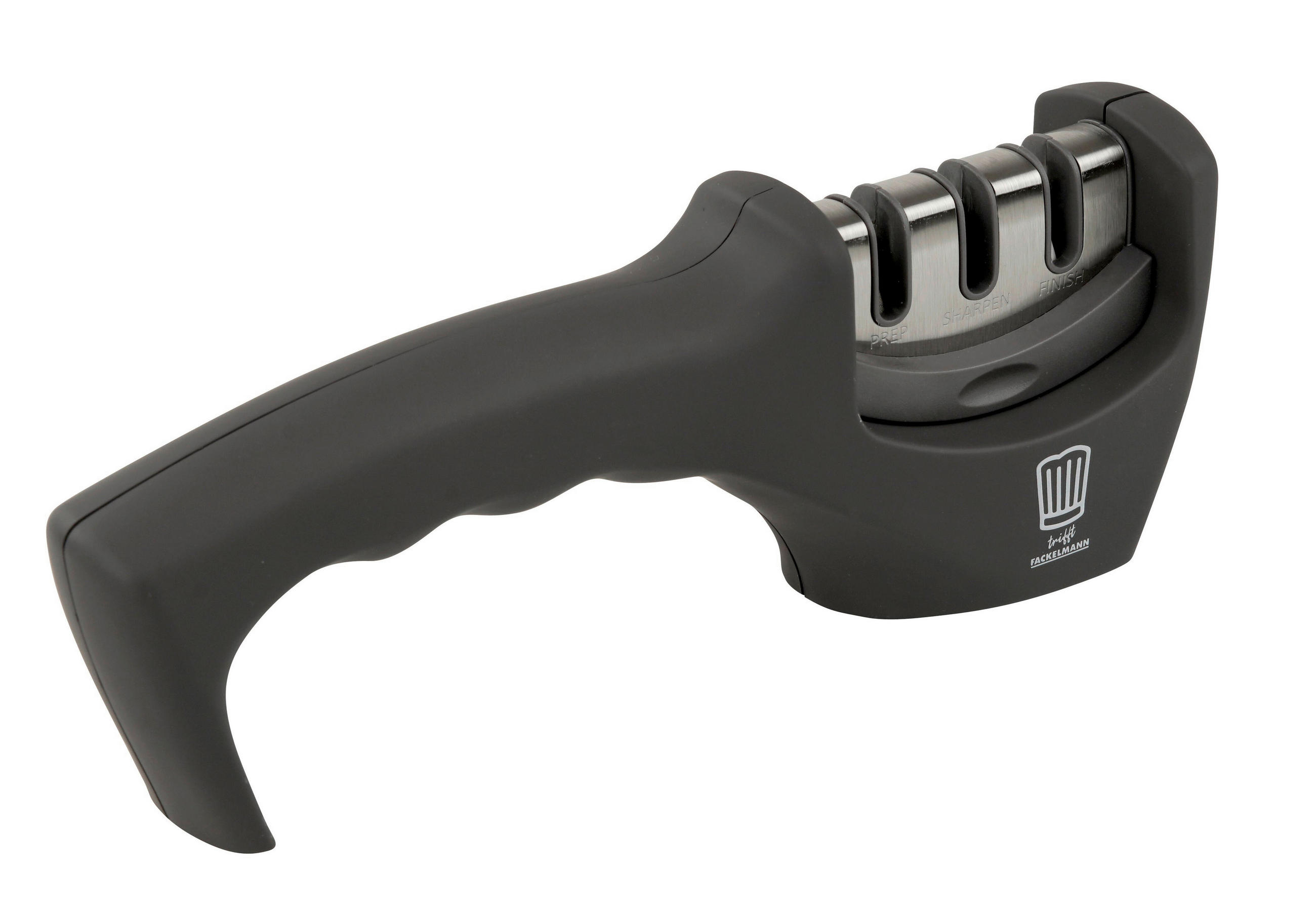 MESSERSCHÄRFER Bonn  Metall  - Schwarz, Design, Kunststoff/Metall (25cm) - Chefkoch+Fackelmann