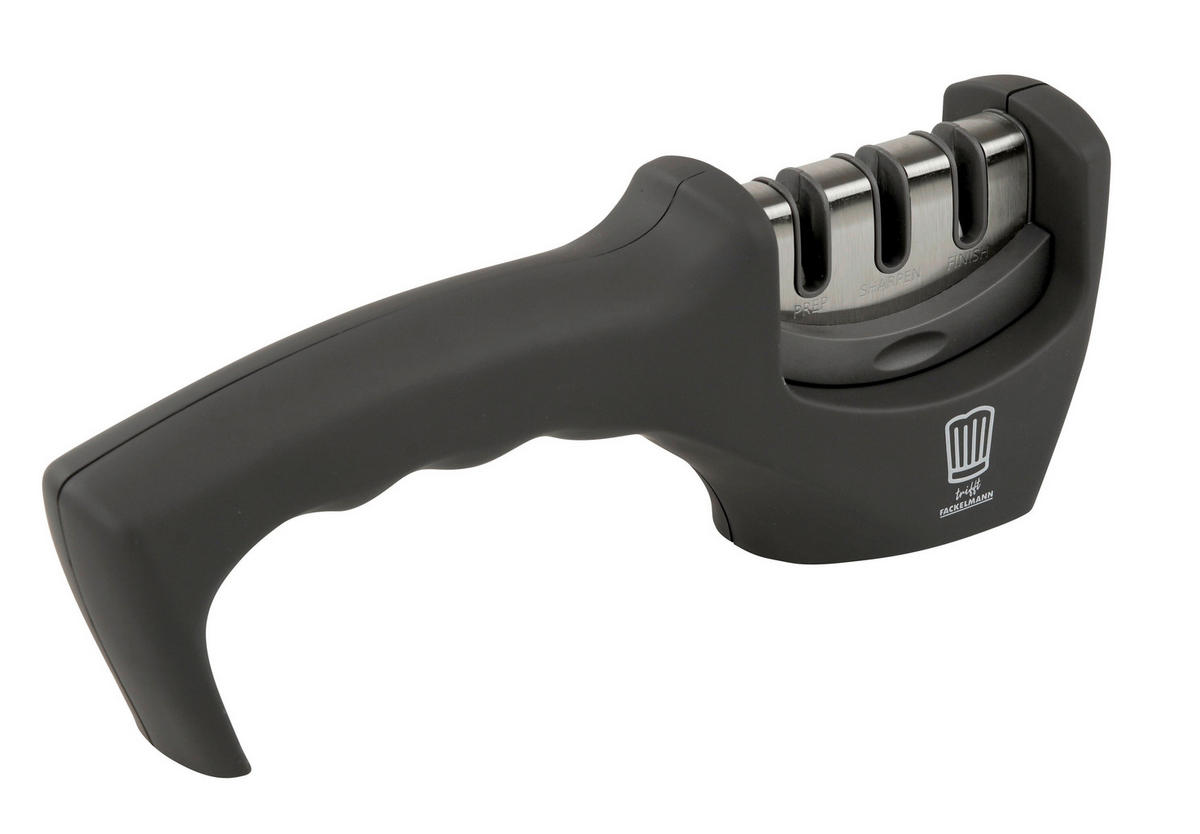 MESSERSCHÄRFER Bonn  Metall  - Schwarz, Design, Kunststoff/Metall (25cm) - Chefkoch+Fackelmann