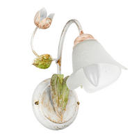 WANDLEUCHTE 23/14/28 cm   - Pink/Weiß, KONVENTIONELL, Glas/Metall (23/14/28cm)