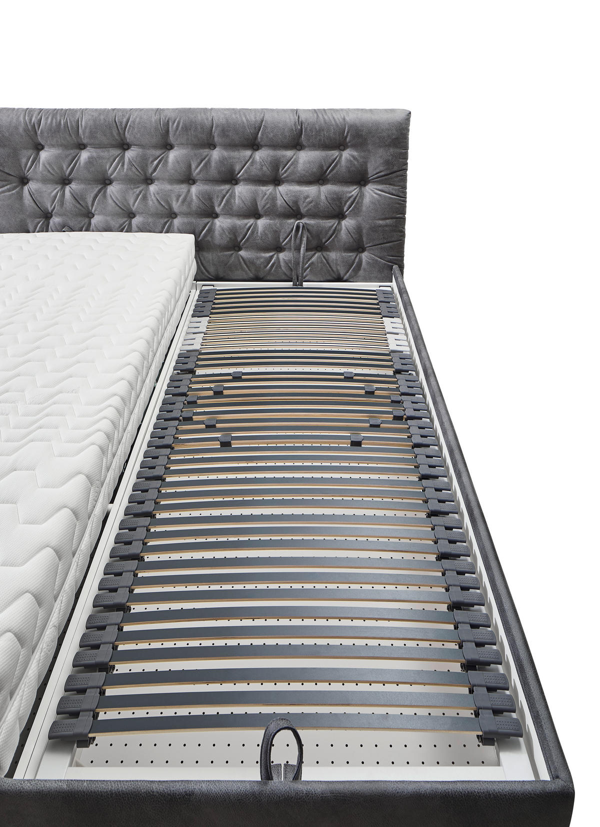 POLSTERBETT 180/200 cm, {[inkl. ],item.attr('349-543'),[, ]} - Schwarz/Weiß, Design, Holz/Textil (180/200cm) - Voleo