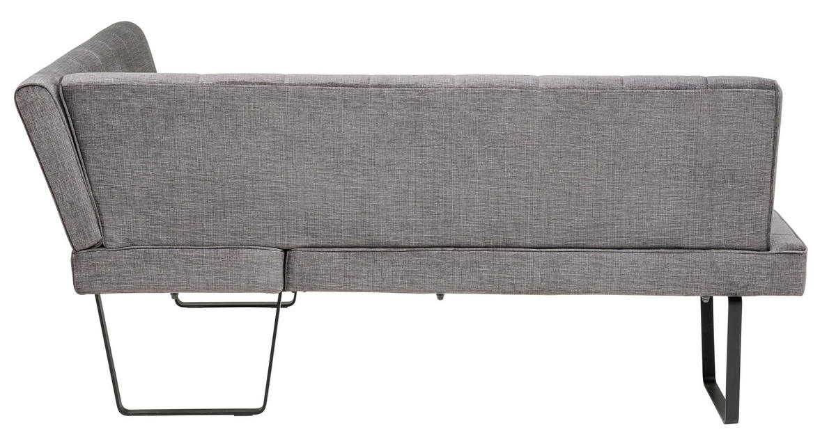 ECKBANK 190/150 cm  in Dunkelgrau  - Dunkelgrau, KONVENTIONELL, Textil/Metall (190/150cm) - MID.YOU