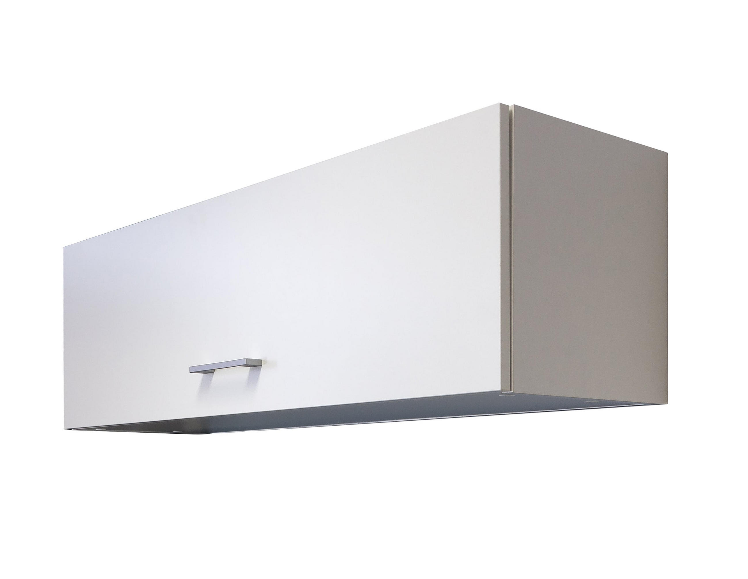 KÜCHENOBERSCHRANK 100/32/32 cm  in Weiß  - Alufarben/Weiß, KONVENTIONELL, Holzwerkstoff/Kunststoff (100/32/32cm) - FlexWell