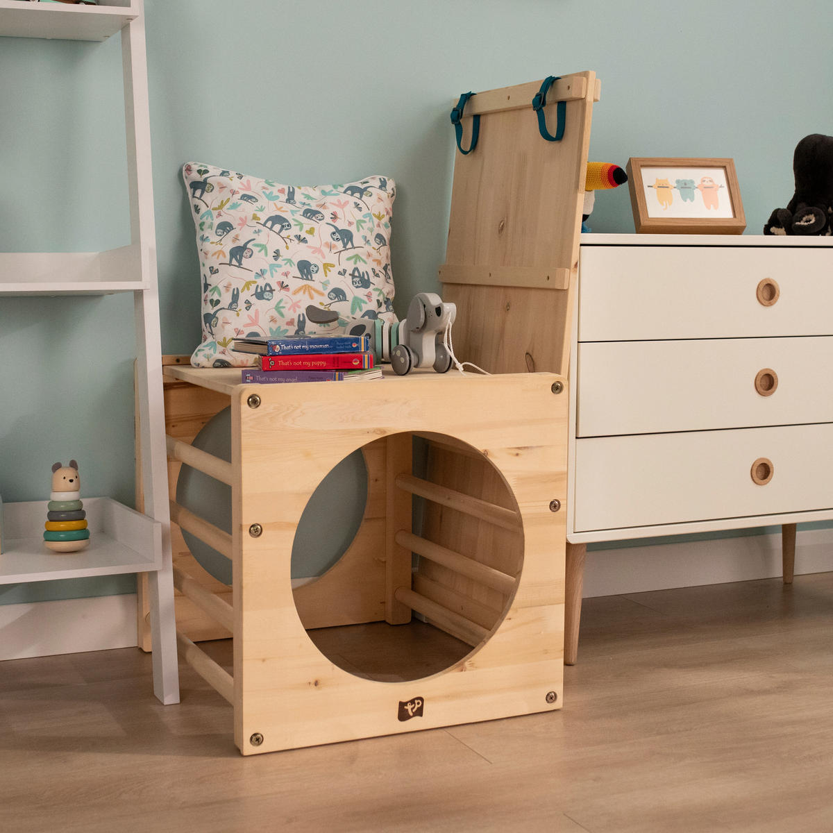 KLETTERDREIECK - Kieferfarben, KONVENTIONELL, Holz (100/45/6cm) - Ambia Garden