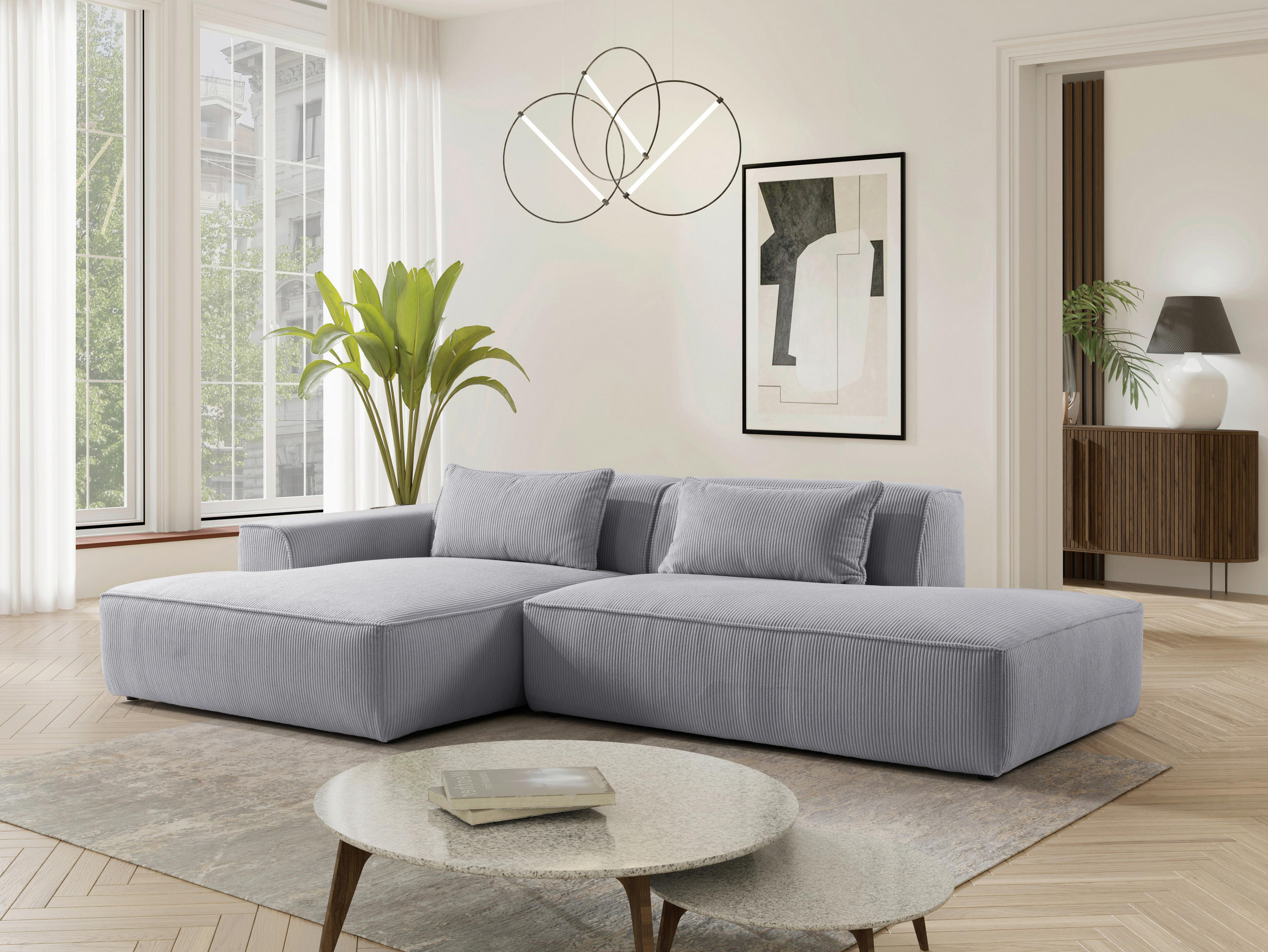 Livetastic ROHOVÁ SEDAČKA, plast, textil, kompozitní dřevo, světle šedá