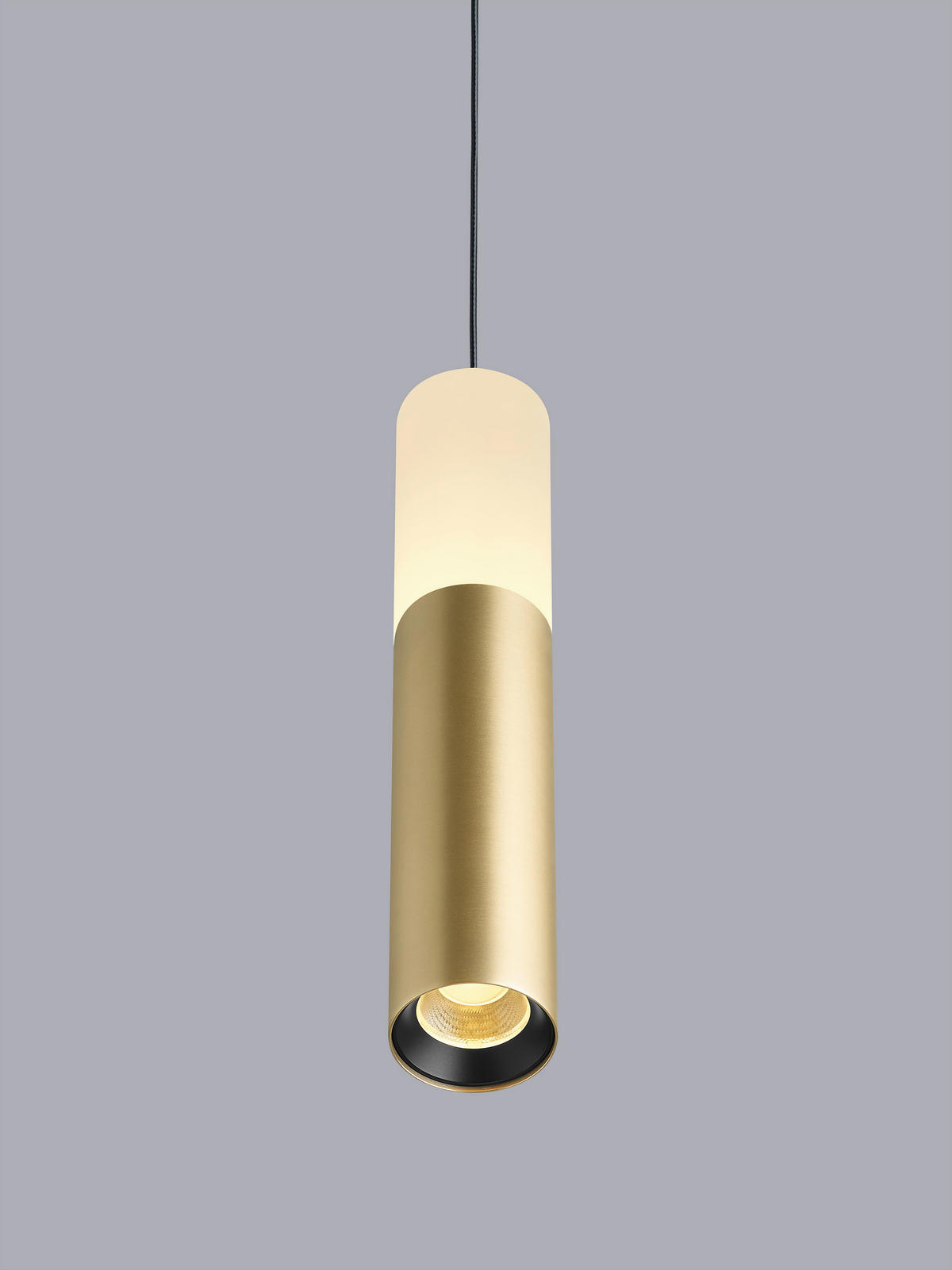 LED-PENDELLEUCHTE Lidos 8 / 4,5/35-210 cm  - Goldfarben/Schwarz, Design, Glas/Metall (8 / 4,5/35-210cm) - Helestra