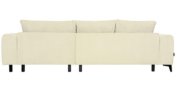 ECKSOFA  in Chenille Creme  279/222 cm  - Creme/Schwarz, KONVENTIONELL, Kunststoff/Textil (279/222cm) - Hom`in