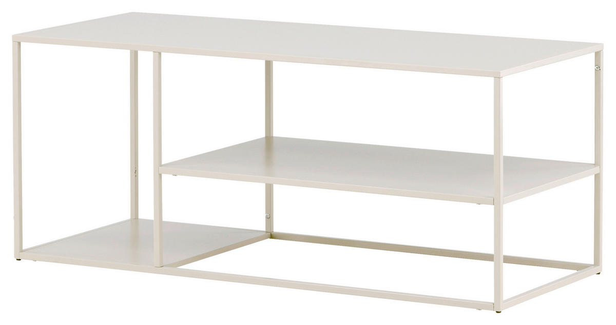 COUCHTISCH in Metall 120/50/50 cm  - Beige, Design, Metall (120/50/50cm) - Livetastic