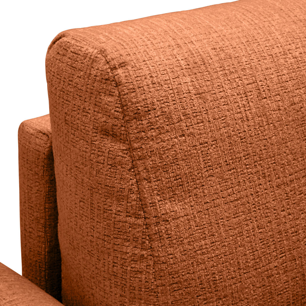 3-SITS SOFFA i vävt tyg terrakotta  - svart/terrakotta, Modern, trä/textil (183/85/92cm) - MID.YOU