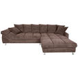ECKSOFA in Webstoff Taupe  - Taupe, Design, Textil/Metall (332/227cm) - Carryhome