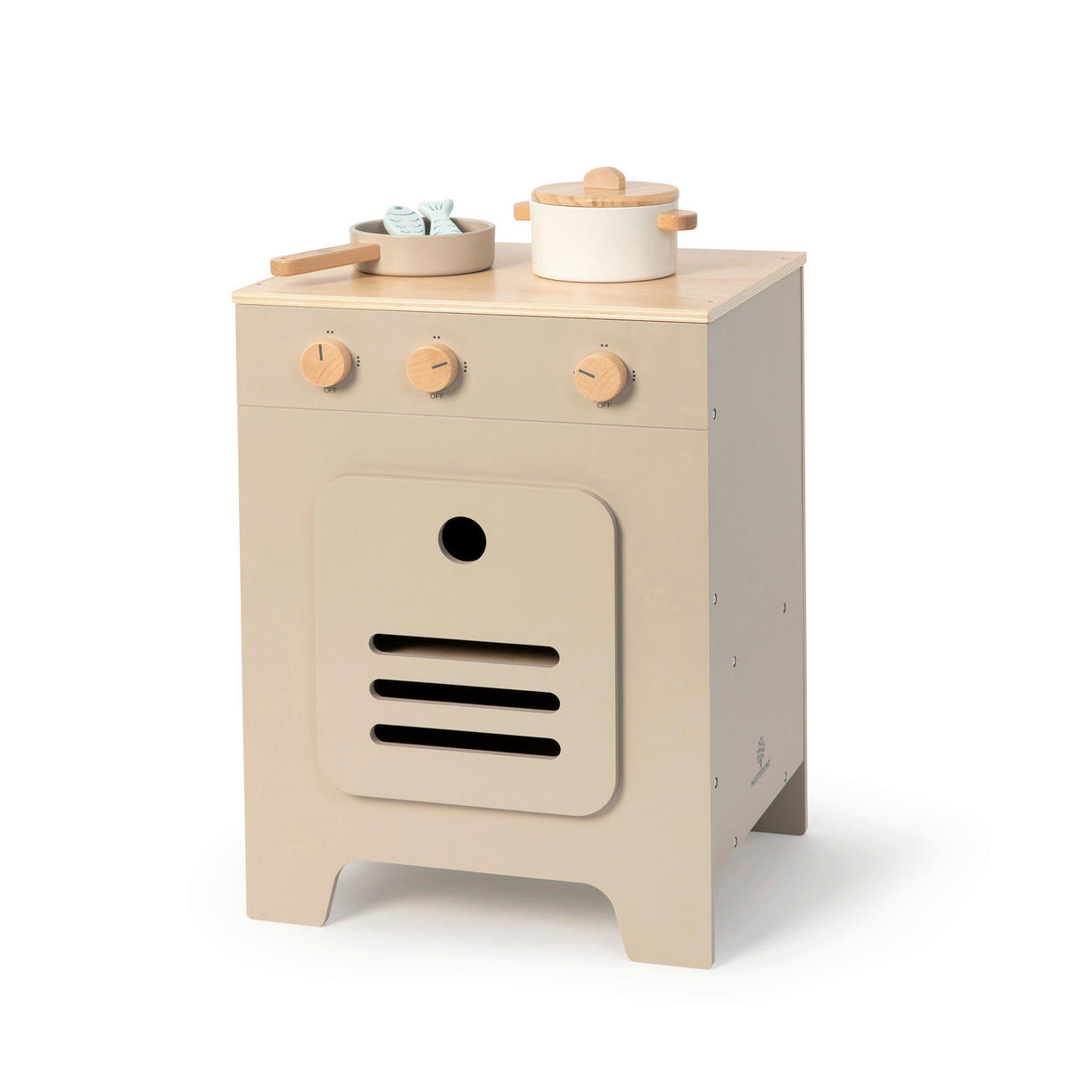 KINDERKÜCHE MIX & MATCH  - Naturfarben/Grau, Basics, Holz/Holzwerkstoff (35/31,5/48cm) - MUSTERKIND